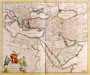 Mapa Turecké říše (lept od Frederick de Wit