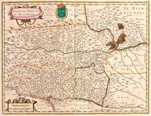 Mapy území Lyon a Beaujolais (Francie) (lept od Frederick de Wit