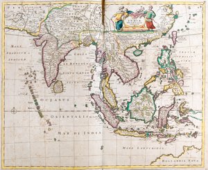 Pákistán, Indie, Nepál, Bhútán, Bangladéš, Barma, Thajsko, Laos, Kambodža, Vietnam, Malajsie, Indonésie, Filipíny. od Frederick de Wit