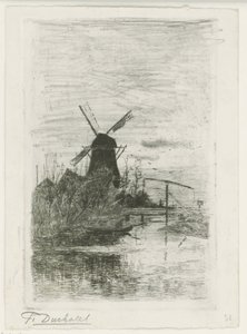 Rybář od Fredericus Jacobus van Rossum du Chattel (signed by artist)