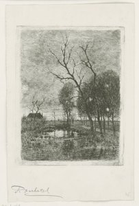 Soumrak od Fredericus Jacobus van Rossum du Chattel (signed by artist)