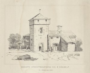 Sedlácká usedlost První kamenná kresba F. Börgera ml. (název na objektu) od Frederik Böger