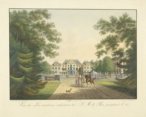 Pohled na Paleis het Loo Vue du Loo běžné bydliště S.M. le Roi pendent l