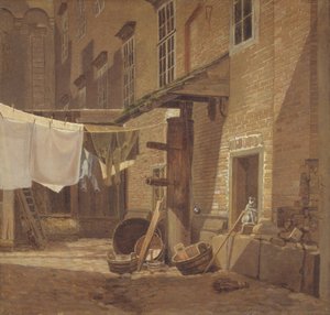Zadní nádvoří paláce Charlottenborg od Frederik Hansen Sodring