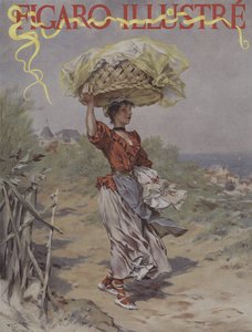 V Biarritzu. Obálka Le Figaro Illustre, březen 1895 od Frederik Hendrik Kaemmerer