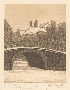Heerengracht na Reguliersgracht, Amsterdam (původní název na objektu) od Frederik van der Harst (signed by artist)