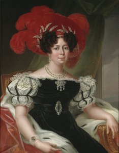 Desire Clary, reine consort de Suede et Norvege - Portrét Desiderie (1777-1860), královny Švédska a Norska, Westin, Fredric (1782-1862). Olej na plátně