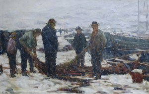 Rybáři, cca 1900 (olej na plátně)