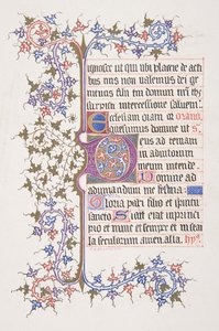 Osvětlený list s Initial E recto, Vine Border verso, 1830-62.