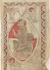 Kristus ve velebnosti [recto] od French 12th Century