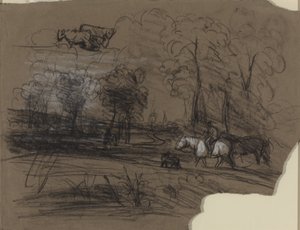 Jezdec na venkově od French 19th Century