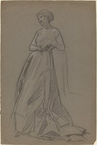 Stojící žena opřená o její loket od French 19th Century