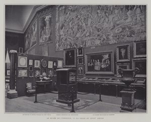 Pokoj z 18. století v Muzeu dětství v Petit Palais, Paříž (černobílá fotografie) od French Photographer