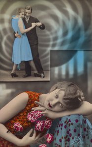 Mladá žena sní o tanci s mužem (tónovaná fotografie) od French Photographer
