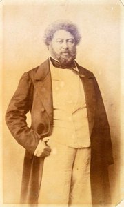 Alexandre Dumas Pere (1803-70) kolem roku 1860 (čb fotografie) od French Photographer