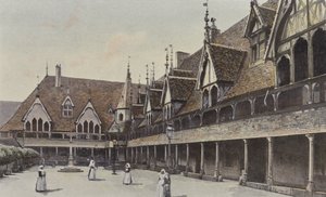 Beaune, První vnitřní nádvoří nemocnice od French Photographer