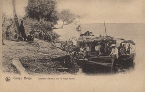 Belgické Kongo, Parník Hainaut na vysoké řece od French Photographer