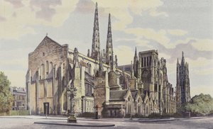 Bordeaux, Cathedrale St-Andre, soubor S E a Tour Pey-Berland od French Photographer