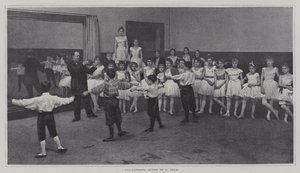 Chlapci v baletní třídě (černobílá fotografie) od French Photographer