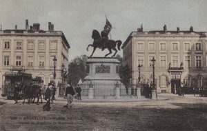 Brusel, Place Royale, Socha Godefroida de Bouillon od French Photographer