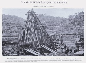 Panamský mezioceánský průplav, Culebra Works (černobílá fotografie) od French Photographer