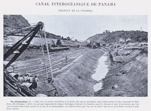 Panamský mezioceánský průplav, Culebra Works (černobílá fotografie) od French Photographer