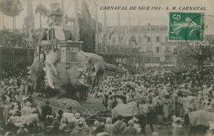 Carnaval de Nice 1913. Pohlednice odeslána v roce 1913. od French Photographer