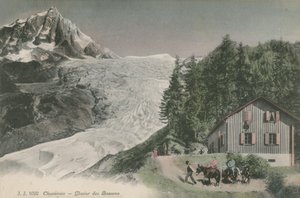Chamonix – ledovec Bossons. Pohlednice odeslána v roce 1913. od French Photographer