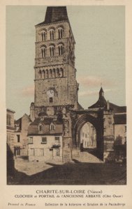 Charite Sur Loire, zvonice a portál starého opatství od French Photographer