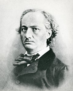 Charles Baudelaire (1821-67) (černobílá fotografie) od French Photographer