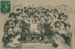 Chartres, nejhezčí dívky regionu. Pohlednice odeslána v roce 1913. od French Photographer