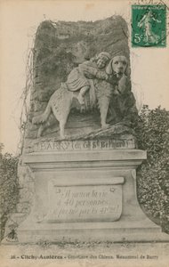 Clichy-Asnieres – psí hřbitov. Barryho památník. Pohlednice odeslána v roce 1913. od French Photographer