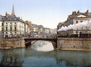 Soutok Edre a Loiry v Nantes, 1890-1900 od French Photographer