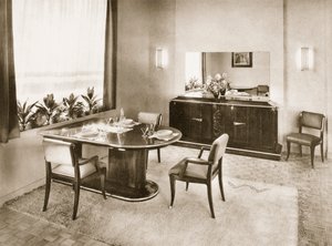 Jídelna od Ensembles Mobiliers, pub. 1937. od French Photographer