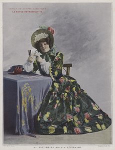 Emilie Mily-Meyer jako mademoiselle Lenormand v La Revue Retrospective (barevné foto) od French Photographer