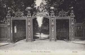 Vstup, Parc Monceau, Paříž (černobílá fotografie) od French Photographer