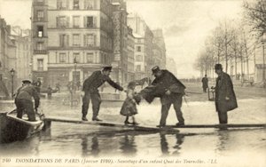 Záplava Paříže, Francie, leden 1910 od French Photographer