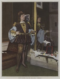 Francouzský barytonista Victor Maurel jako Iago v opeře Giuseppe Verdiho Otello (barevné foto) od French Photographer