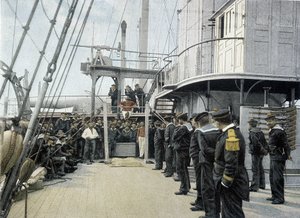 Francouzská námořní pěchota, konec 19. století: rozptýlení v neděli - Bibl. des Arts deco. od French Photographer