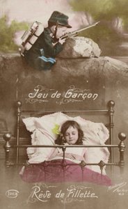 Hra chlapce a sen dívky (tónovaná fotografie) od French Photographer