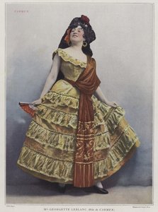 Georgette Leblanc jako Carmen, 1899 (barevné foto)
