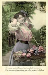 Dívka s květinami na prodej od French Photographer