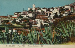 Grasse: Pohled na východ (kolorovaná fotografie) od French Photographer