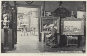 Jean-Leon Gerome ve své dílně od French Photographer