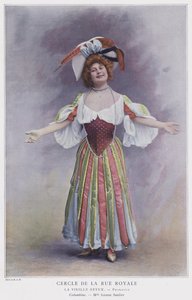 Jeanne Saulier jako Colombine v La Vieille Revue (barevné foto) od French Photographer