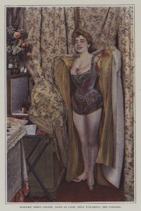 Juliette Simon-Girard, francouzská operní pěvkyně, ve své šatně (barevné foto) od French Photographer