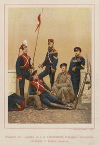 Ruská armáda: Pluk kopiníků SM Císařovny Alexandry-Fjodorovny, kavalírů v různých šatech (foto) od French Photographer