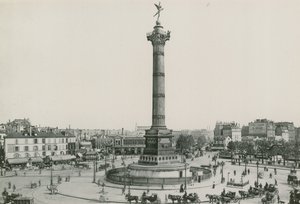 La Colonne de Juillet, Place de la Bastille, červencový sloup, Place of the Bastille (fotoryt) od French Photographer