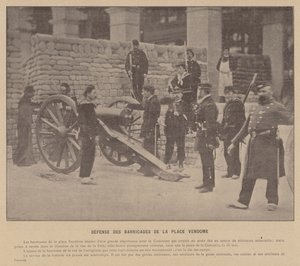 Pařížská komuna, Obrana barikád Place Vendome (černobílá fotografie) od French Photographer