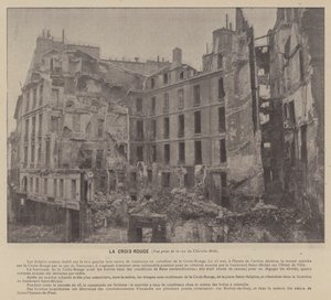 Pařížská komuna, Červený kříž, Pohled z rue du Cherche-Midi (černobílá fotografie) od French Photographer